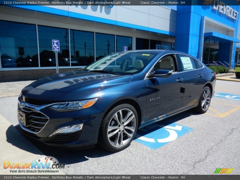 2019 Chevrolet Malibu Premier Northsky Blue Metallic / Dark Atmosphere/Light Wheat Photo #1