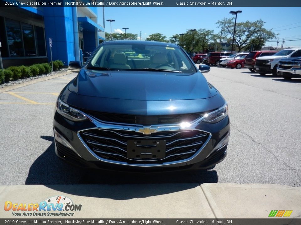 2019 Chevrolet Malibu Premier Northsky Blue Metallic / Dark Atmosphere/Light Wheat Photo #2