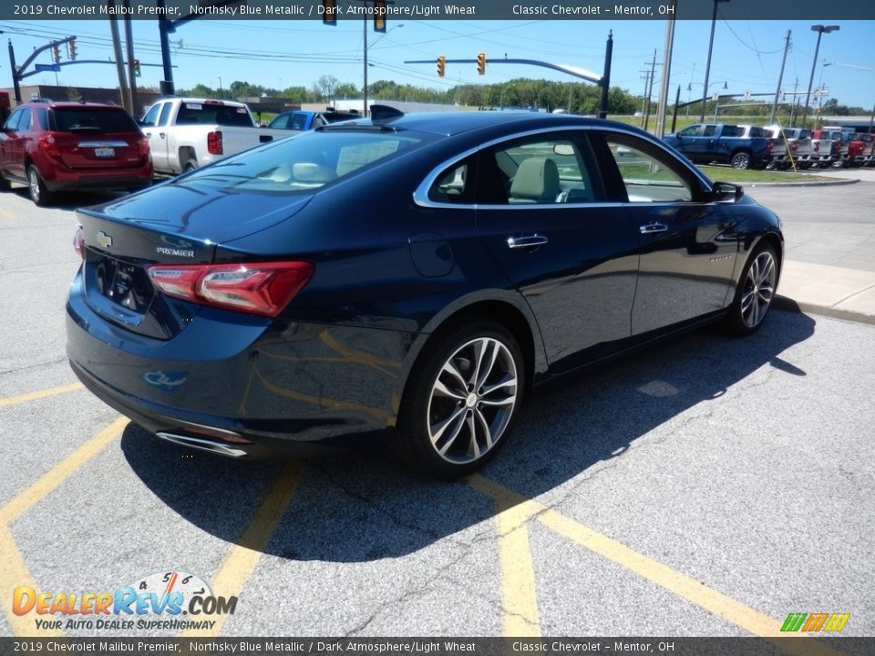 2019 Chevrolet Malibu Premier Northsky Blue Metallic / Dark Atmosphere/Light Wheat Photo #4