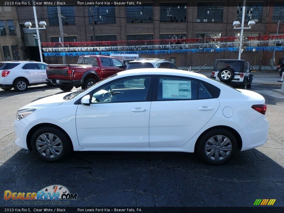 2019 Kia Rio S Clear White / Black Photo #7