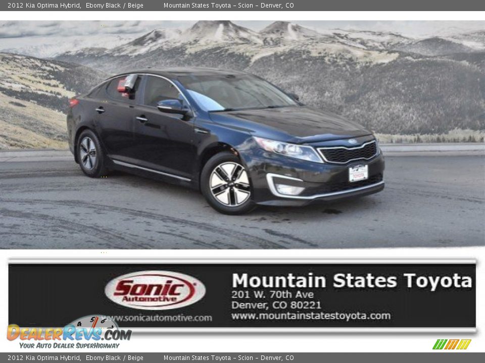 2012 Kia Optima Hybrid Ebony Black / Beige Photo #1