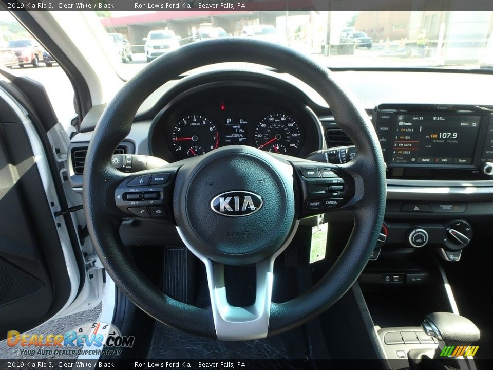 2019 Kia Rio S Clear White / Black Photo #16