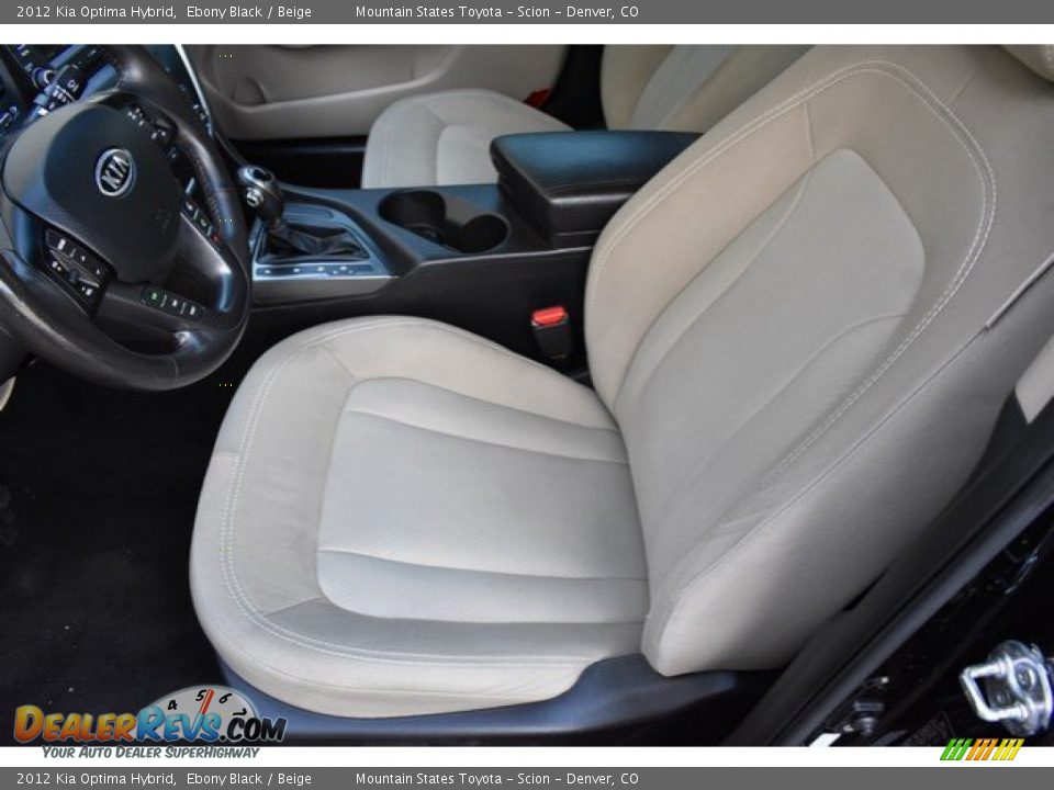 2012 Kia Optima Hybrid Ebony Black / Beige Photo #11