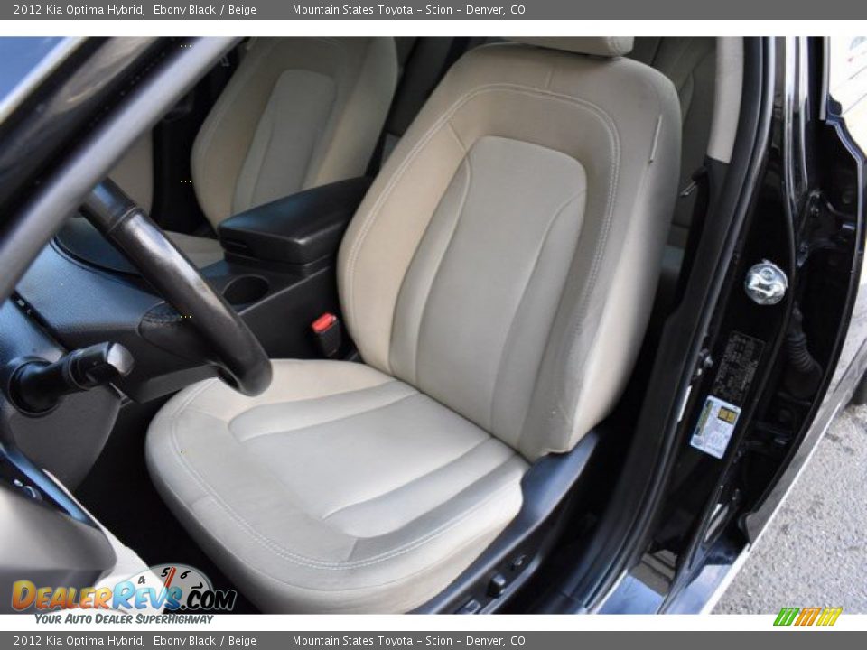 2012 Kia Optima Hybrid Ebony Black / Beige Photo #12