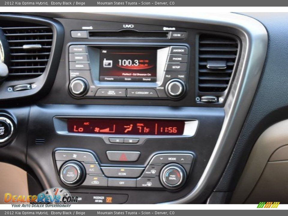 2012 Kia Optima Hybrid Ebony Black / Beige Photo #14