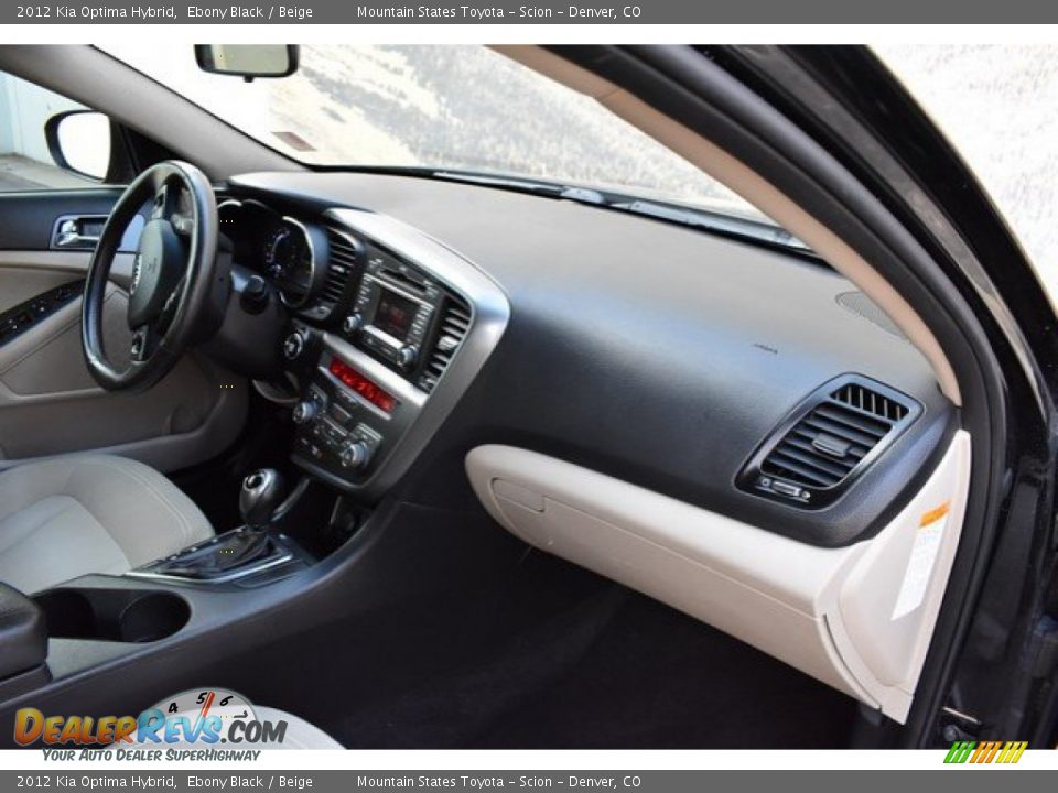 2012 Kia Optima Hybrid Ebony Black / Beige Photo #16