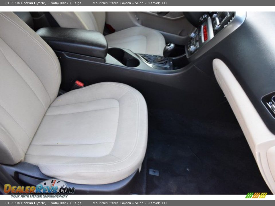 2012 Kia Optima Hybrid Ebony Black / Beige Photo #17