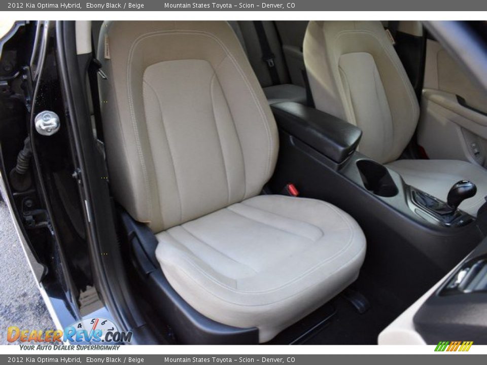 2012 Kia Optima Hybrid Ebony Black / Beige Photo #18