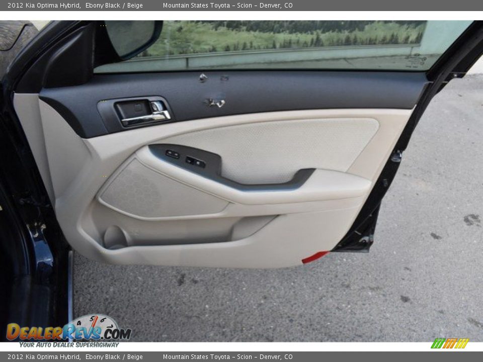 2012 Kia Optima Hybrid Ebony Black / Beige Photo #25