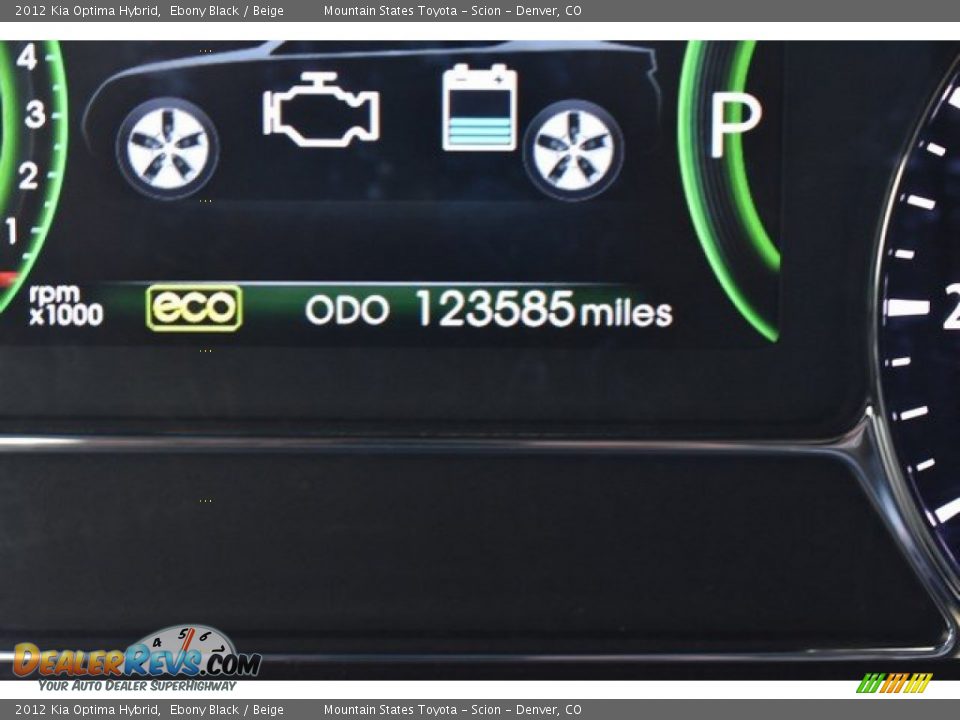 2012 Kia Optima Hybrid Ebony Black / Beige Photo #29