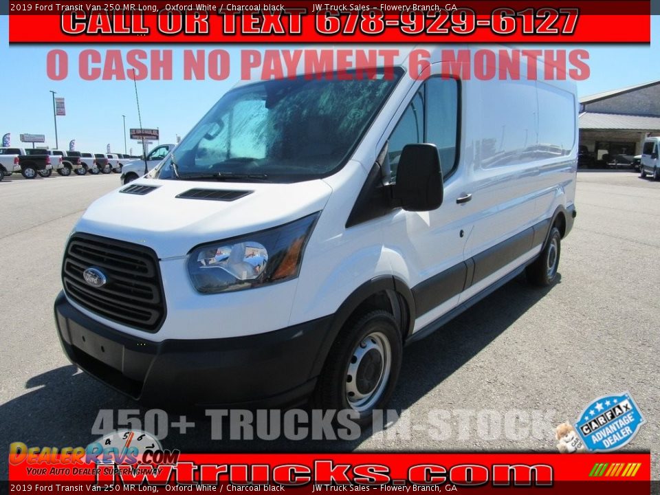 2019 Ford Transit Van 250 MR Long Oxford White / Charcoal black Photo #1