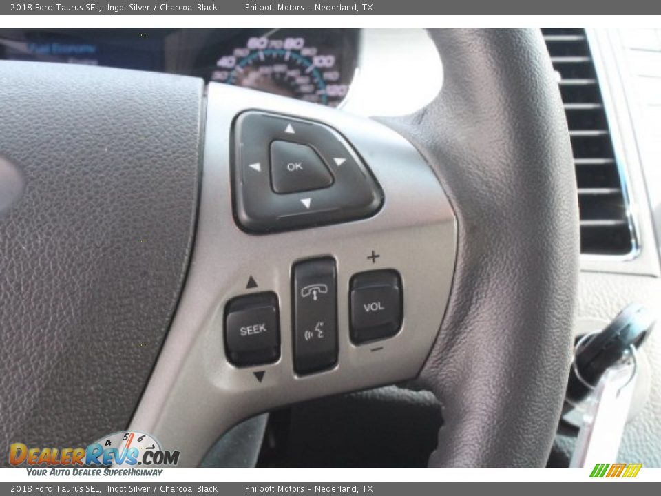 2018 Ford Taurus SEL Ingot Silver / Charcoal Black Photo #17