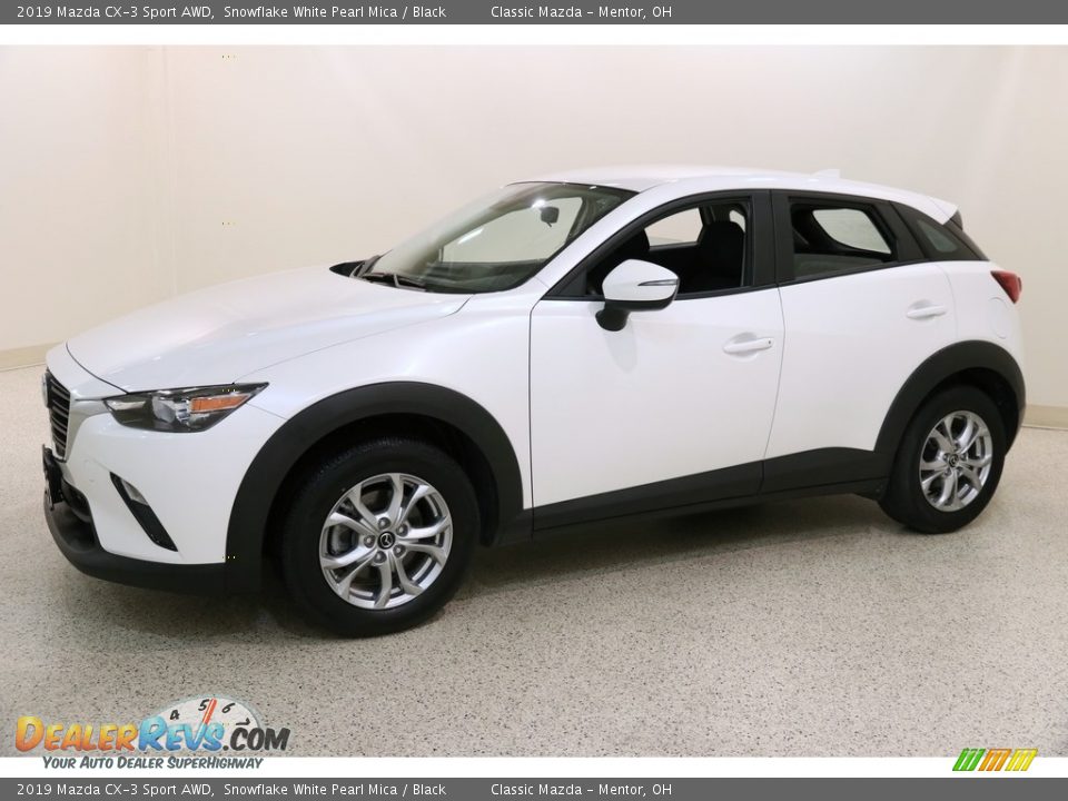 2019 Mazda CX-3 Sport AWD Snowflake White Pearl Mica / Black Photo #3