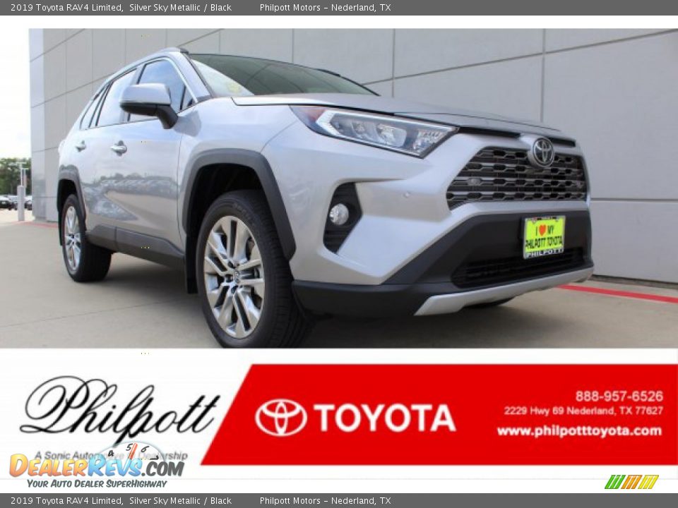 2019 Toyota RAV4 Limited Silver Sky Metallic / Black Photo #1
