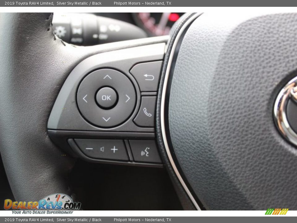 2019 Toyota RAV4 Limited Silver Sky Metallic / Black Photo #12