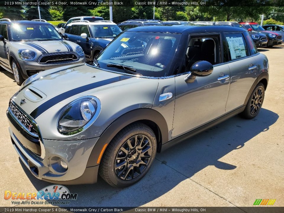 2019 Mini Hardtop Cooper S 4 Door Moonwalk Grey / Carbon Black Photo #4