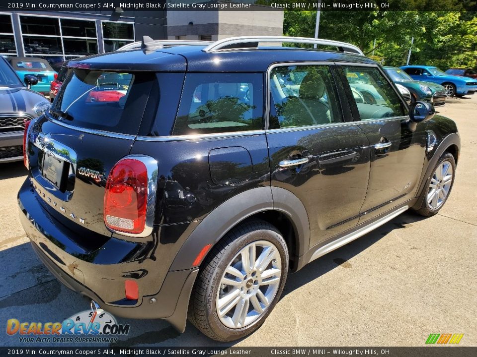 2019 Mini Countryman Cooper S All4 Midnight Black / Satellite Gray Lounge Leather Photo #3