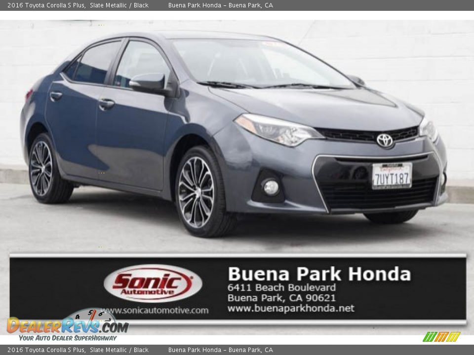 2016 Toyota Corolla S Plus Slate Metallic / Black Photo #1