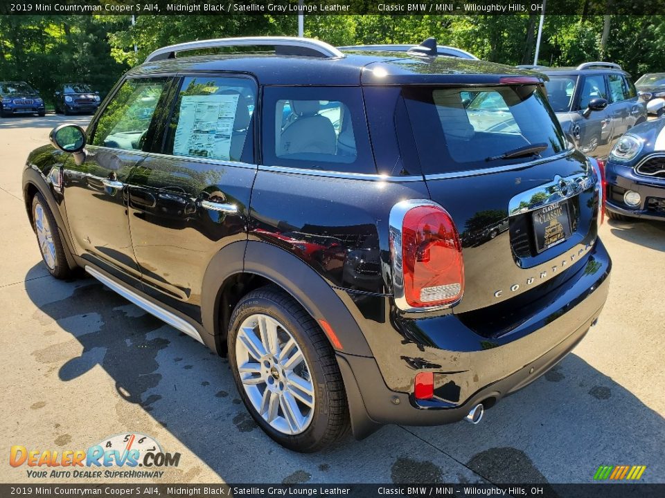 2019 Mini Countryman Cooper S All4 Midnight Black / Satellite Gray Lounge Leather Photo #4