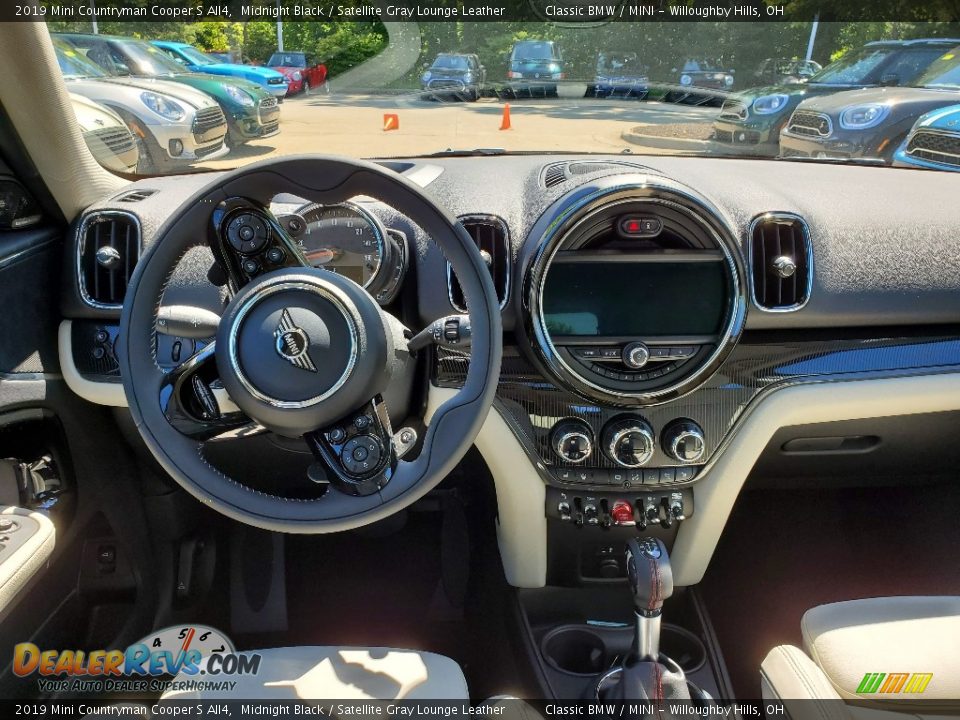 2019 Mini Countryman Cooper S All4 Midnight Black / Satellite Gray Lounge Leather Photo #5