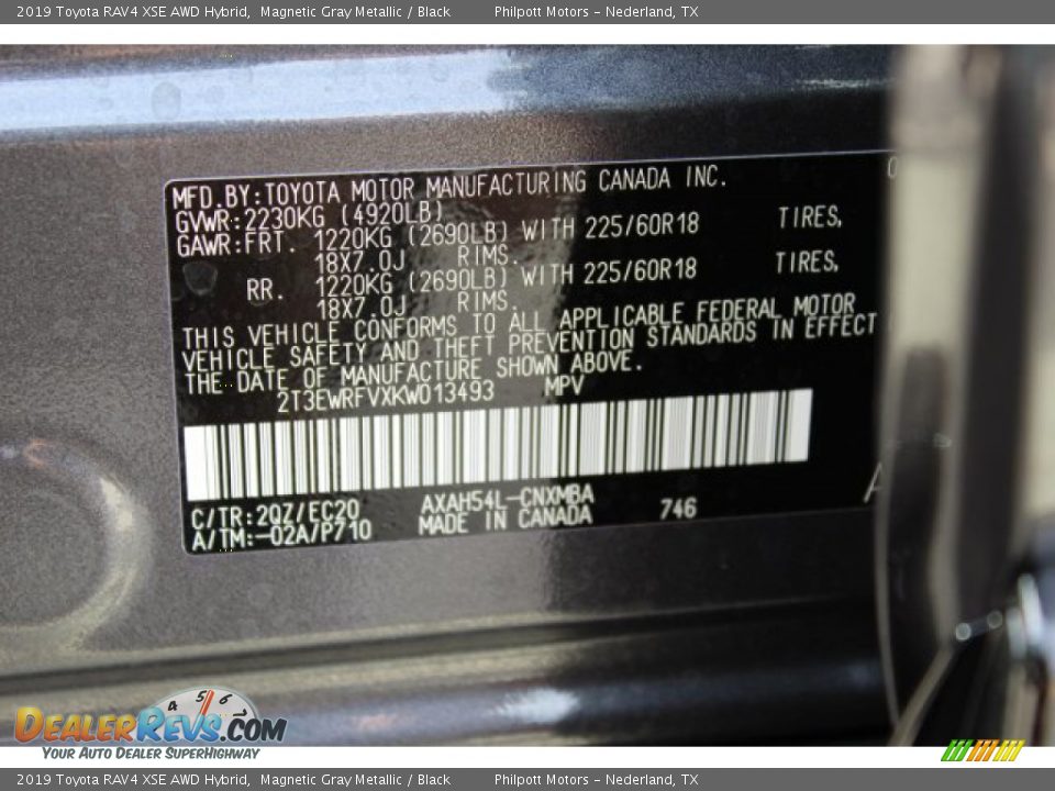 2019 Toyota RAV4 XSE AWD Hybrid Magnetic Gray Metallic / Black Photo #26