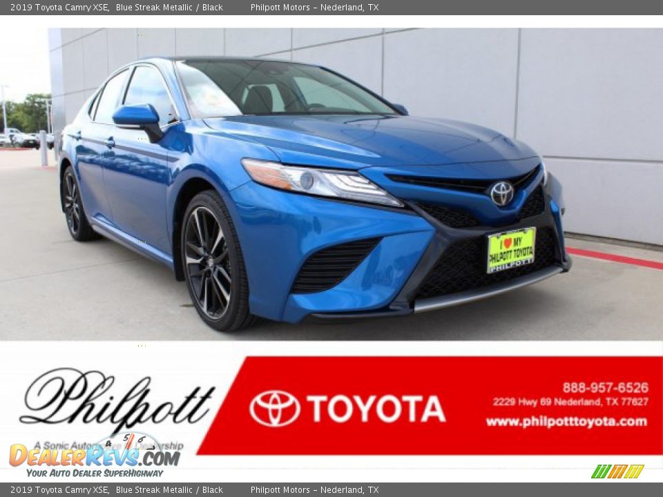2019 Toyota Camry XSE Blue Streak Metallic / Black Photo #1