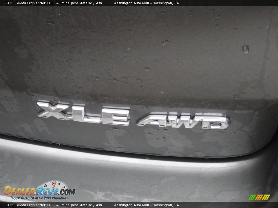 2016 Toyota Highlander XLE Alumina Jade Metallic / Ash Photo #10