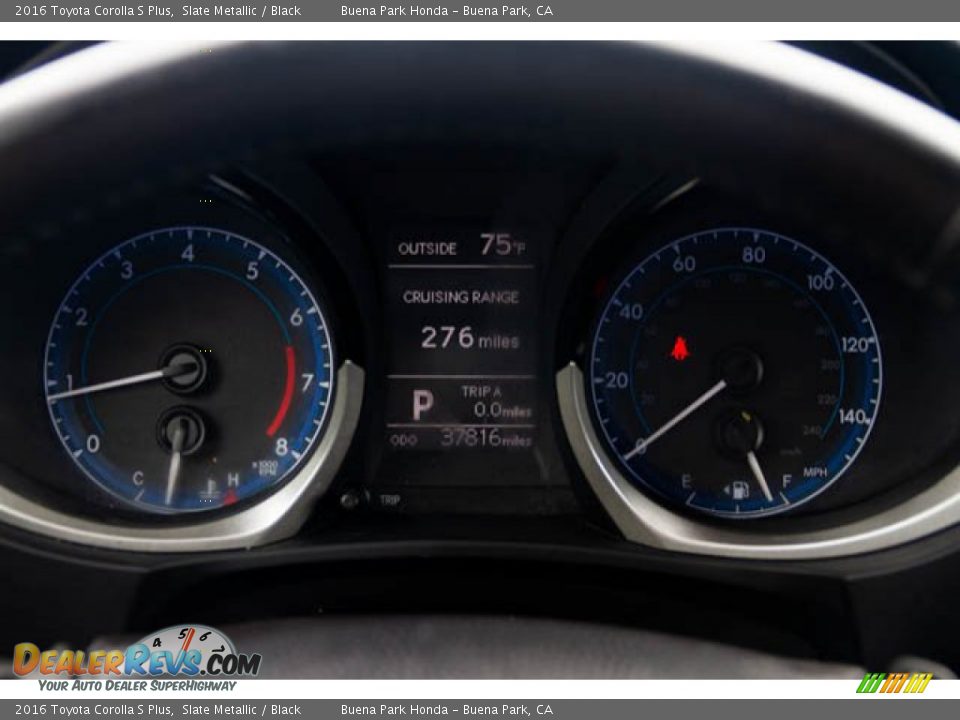 2016 Toyota Corolla S Plus Slate Metallic / Black Photo #24