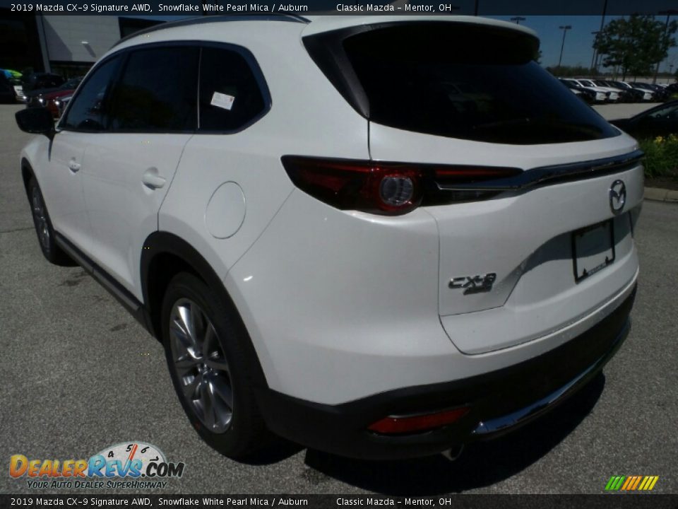 2019 Mazda CX-9 Signature AWD Snowflake White Pearl Mica / Auburn Photo #5