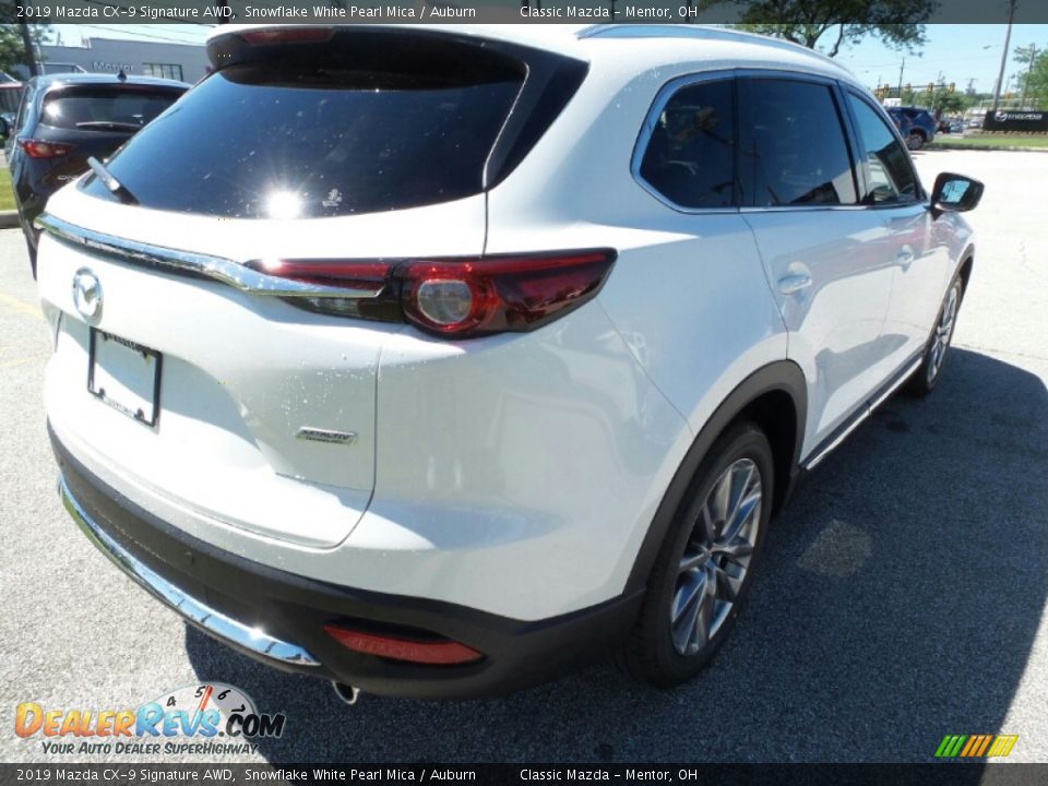 2019 Mazda CX-9 Signature AWD Snowflake White Pearl Mica / Auburn Photo #7