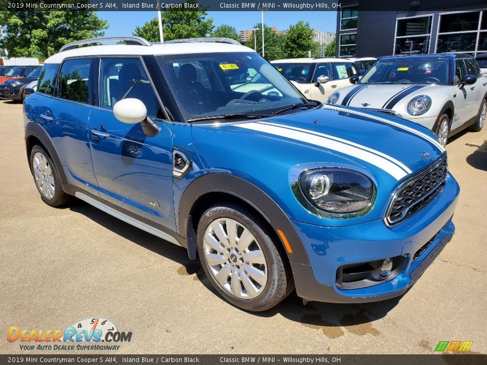 2019 Mini Countryman Cooper S All4 Island Blue / Carbon Black Photo #1