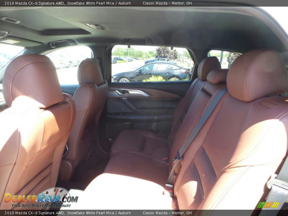 2019 Mazda CX-9 Signature AWD Snowflake White Pearl Mica / Auburn Photo #9