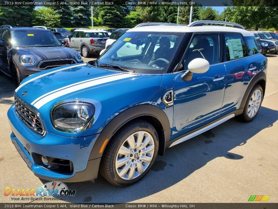 2019 Mini Countryman Cooper S All4 Island Blue / Carbon Black Photo #2