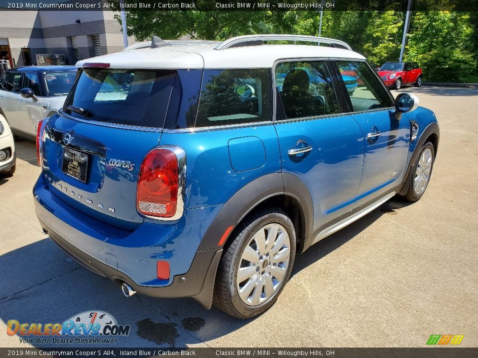 2019 Mini Countryman Cooper S All4 Island Blue / Carbon Black Photo #3