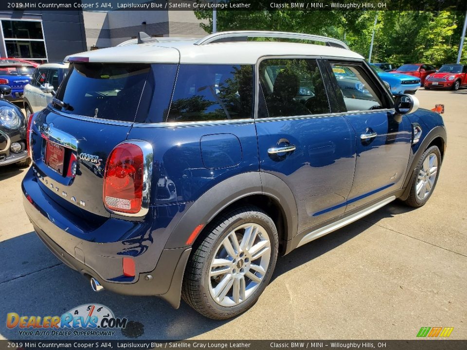2019 Mini Countryman Cooper S All4 Lapisluxury Blue / Satellite Gray Lounge Leather Photo #3