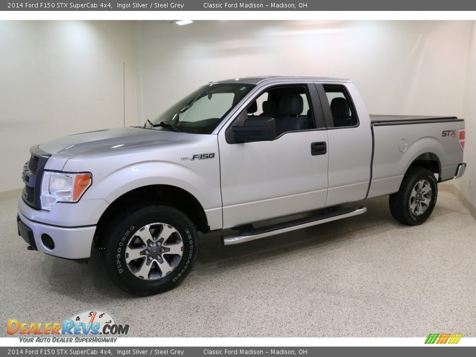 2014 Ford F150 STX SuperCab 4x4 Ingot Silver / Steel Grey Photo #3