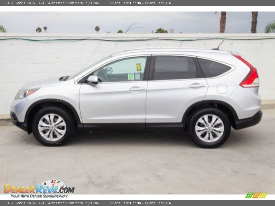 2014 Honda CR-V EX-L Alabaster Silver Metallic / Gray Photo #8