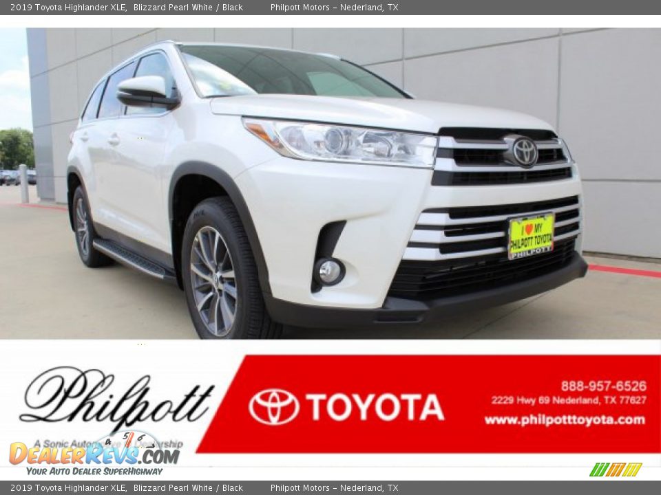 2019 Toyota Highlander XLE Blizzard Pearl White / Black Photo #1