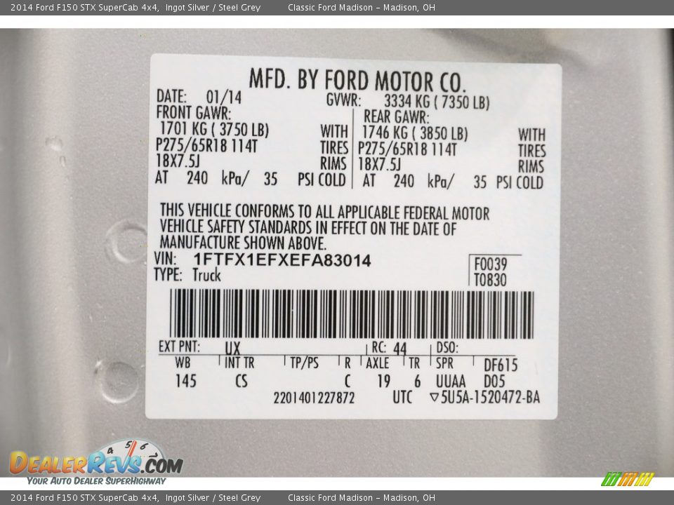 2014 Ford F150 STX SuperCab 4x4 Ingot Silver / Steel Grey Photo #20