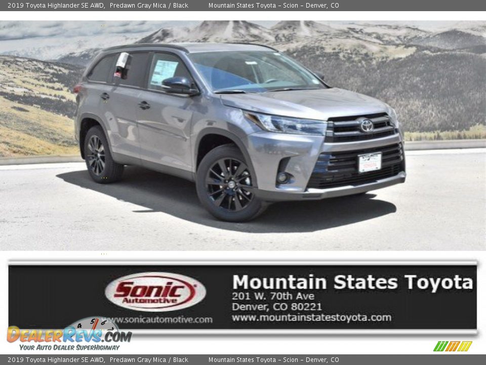 2019 Toyota Highlander SE AWD Predawn Gray Mica / Black Photo #1