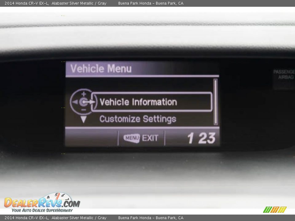 2014 Honda CR-V EX-L Alabaster Silver Metallic / Gray Photo #21