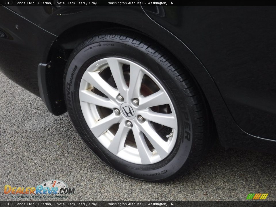 2012 Honda Civic EX Sedan Crystal Black Pearl / Gray Photo #3