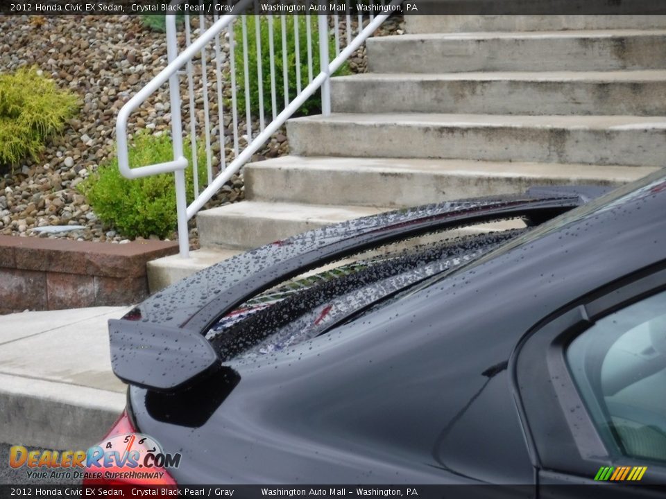 2012 Honda Civic EX Sedan Crystal Black Pearl / Gray Photo #4