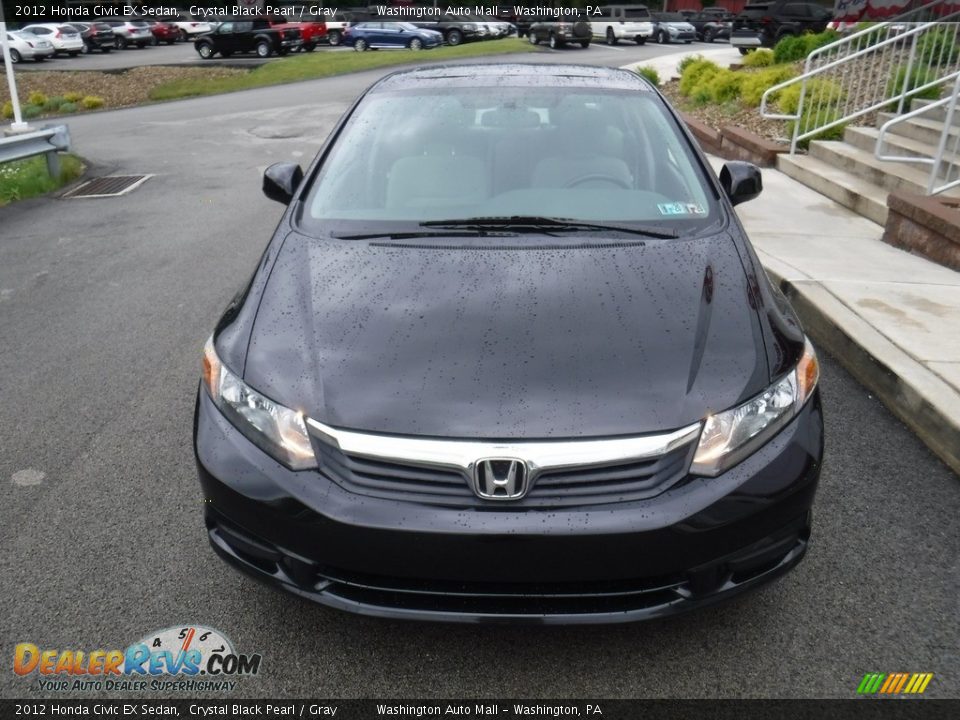 2012 Honda Civic EX Sedan Crystal Black Pearl / Gray Photo #6