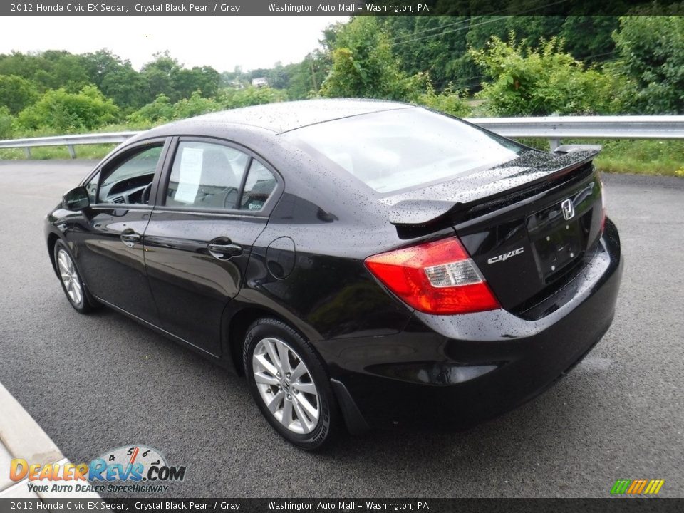 2012 Honda Civic EX Sedan Crystal Black Pearl / Gray Photo #8