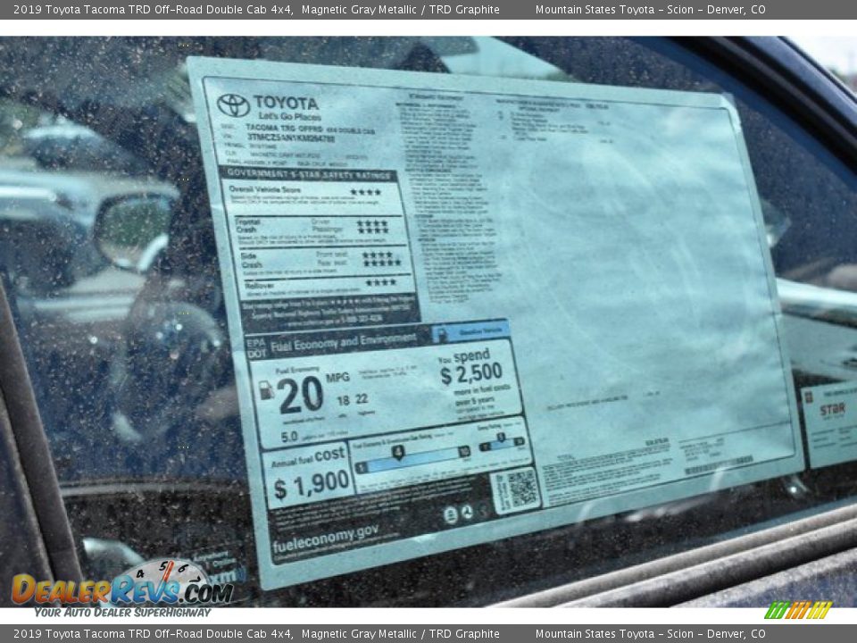 2019 Toyota Tacoma TRD Off-Road Double Cab 4x4 Magnetic Gray Metallic / TRD Graphite Photo #10