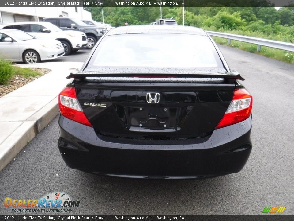 2012 Honda Civic EX Sedan Crystal Black Pearl / Gray Photo #9