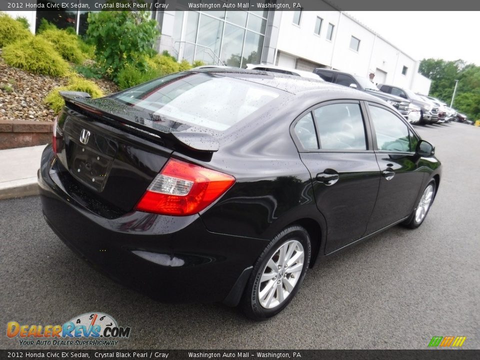 2012 Honda Civic EX Sedan Crystal Black Pearl / Gray Photo #10