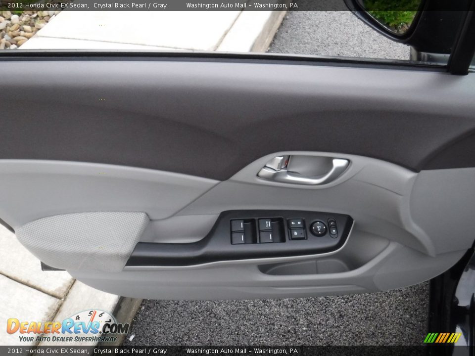 2012 Honda Civic EX Sedan Crystal Black Pearl / Gray Photo #11