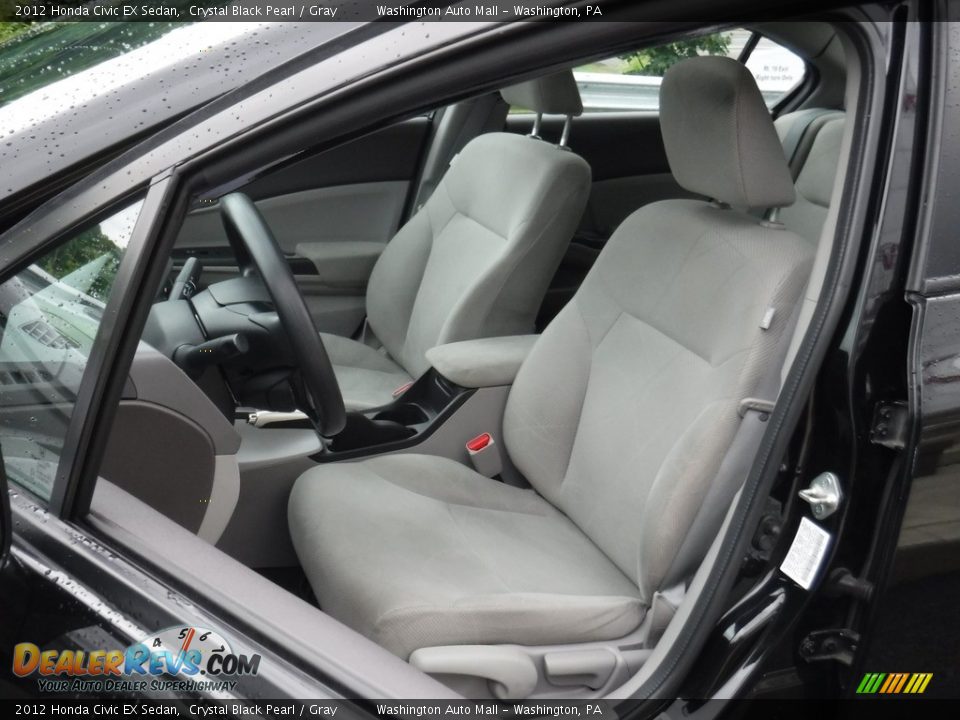 2012 Honda Civic EX Sedan Crystal Black Pearl / Gray Photo #13